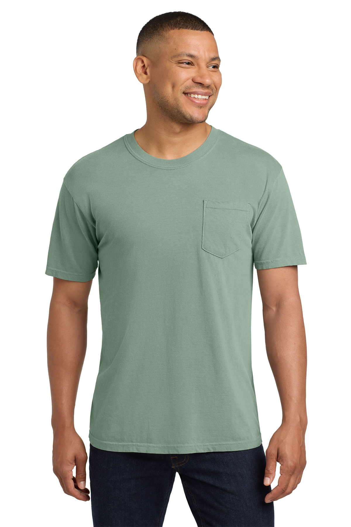 Comfort Colors Heavyweight Ring Spun Pocket Tee in Bay