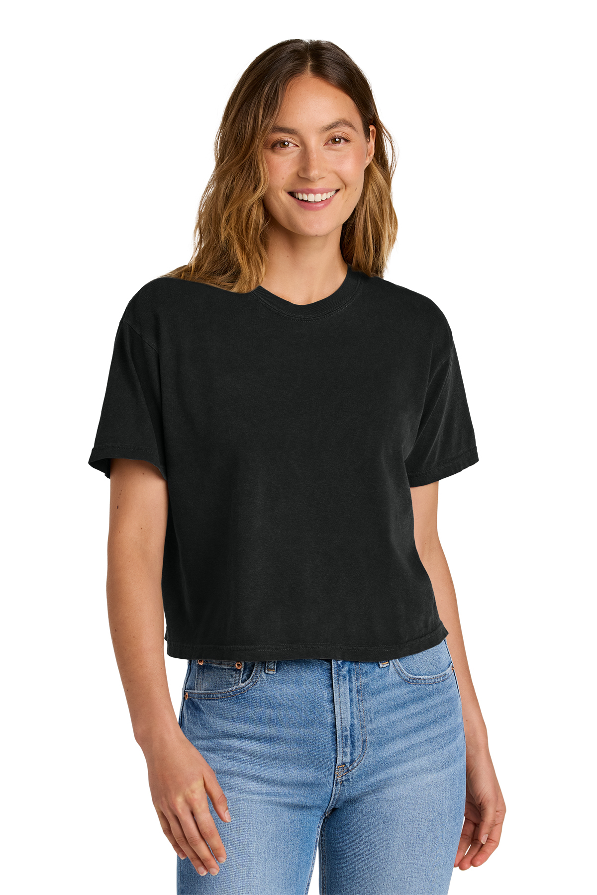 Comfort Colors Women's Heavyweight Boxy Tee in Black