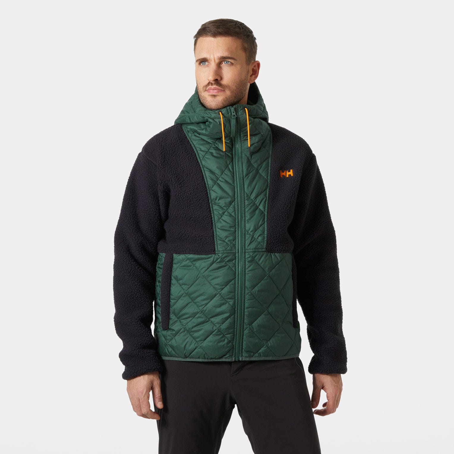 Helly Hansen Stowe Hooded Hybrid Jacket in Sepia