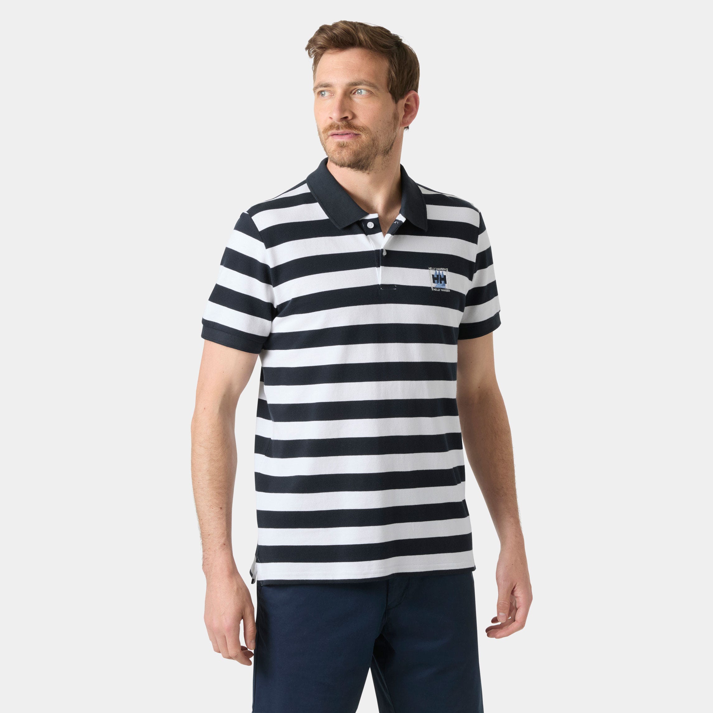 Helly Hansen Toulon Graphic Polo in Orange Sorbet