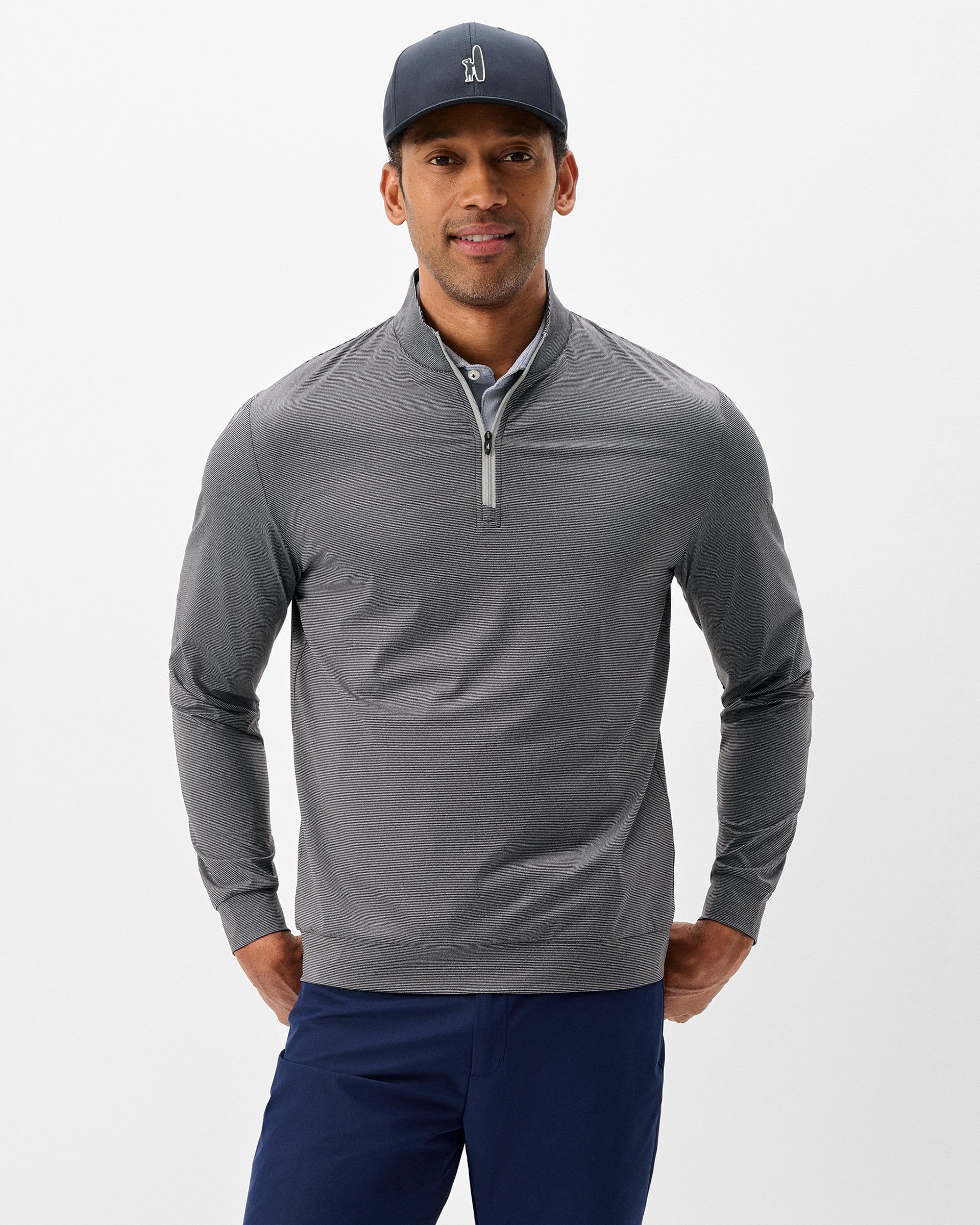 Johnnie-O Bixler Performance 1/4 Zip in Fig