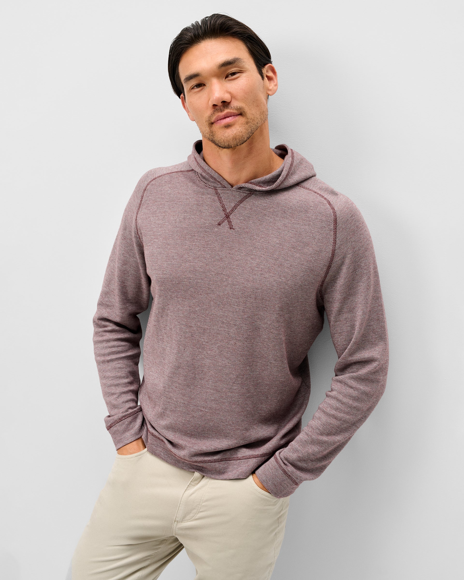 Johnnie-O Cotton Blend Hoodie in Navy