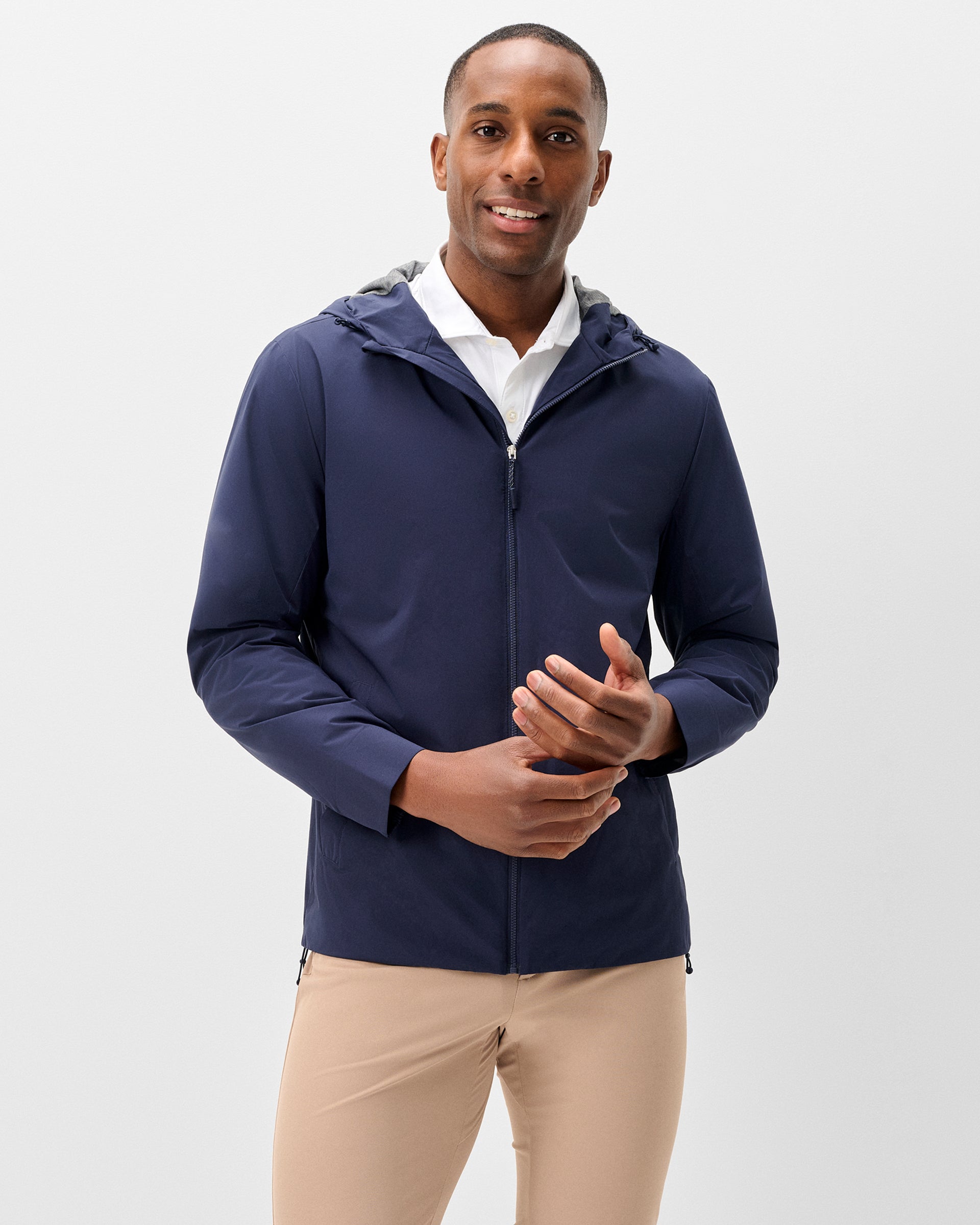 Johnnie-O Hydro-Pel Rain Coat in Navy
