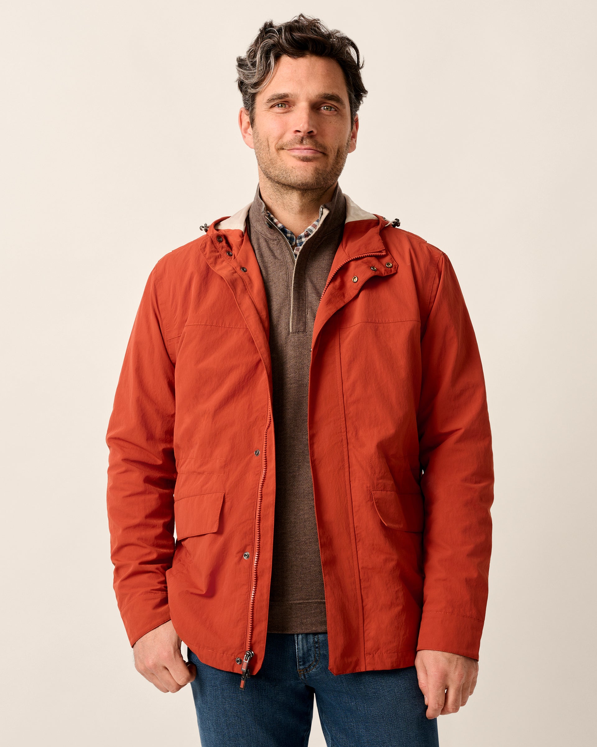 Johnnie-O Littlestone Rain Jacket in Rossa