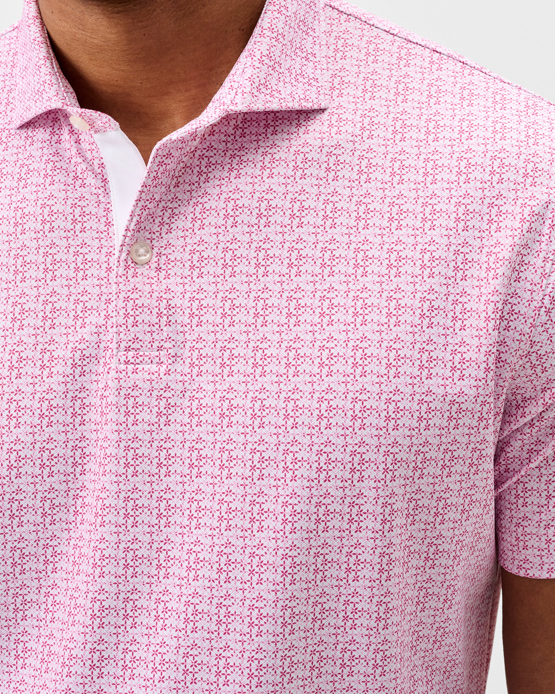 Johnnie-O Performance Mesh Polo - Vintage Floral in Palm Beach