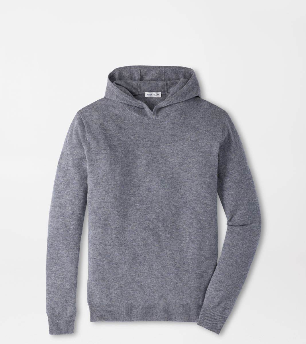 Peter Millar Crown Heritage Cashmere Hoodie Sweater in Oslo Grey