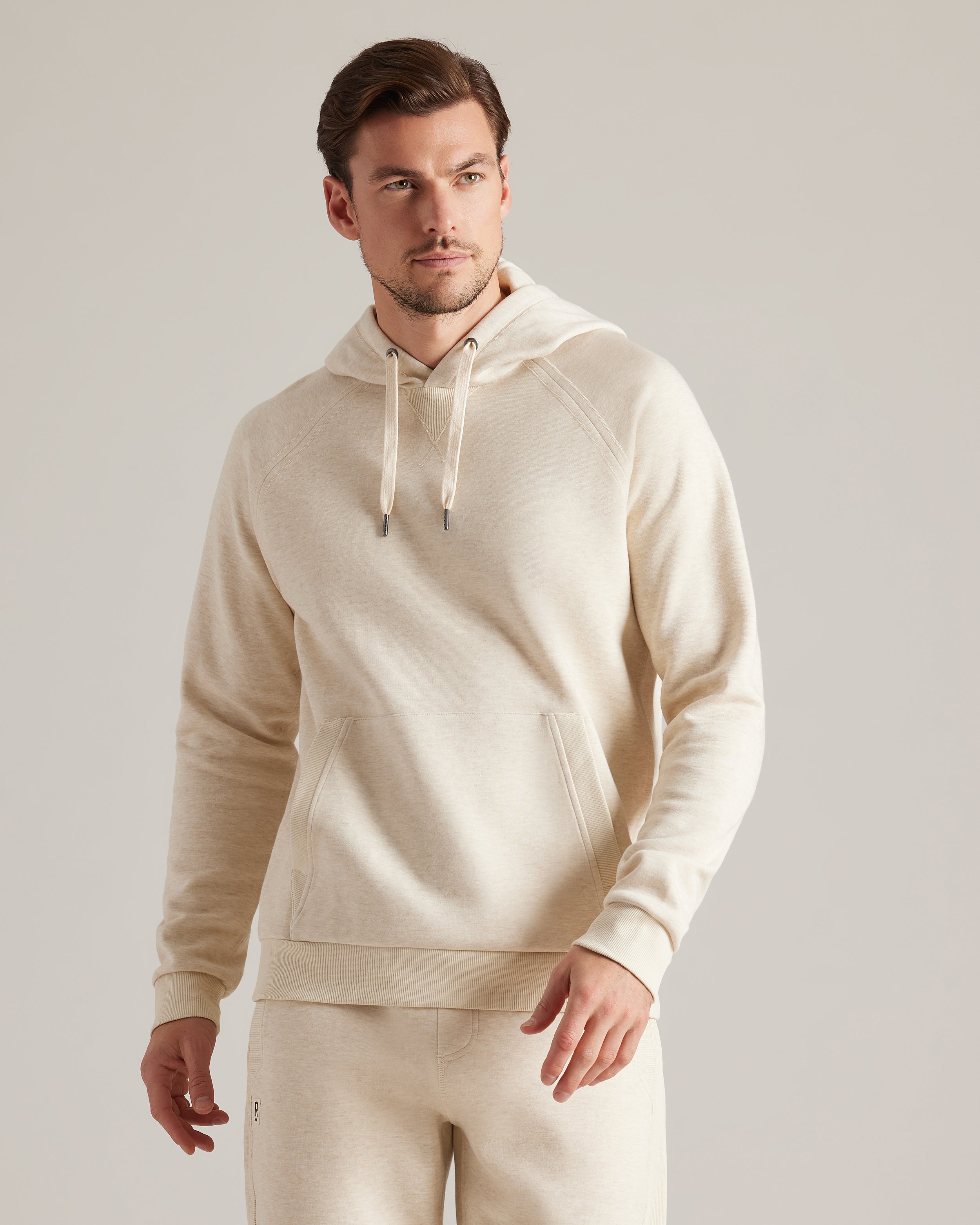 Rhone Heritage Midweight Hoodie in Oatmeal Heather