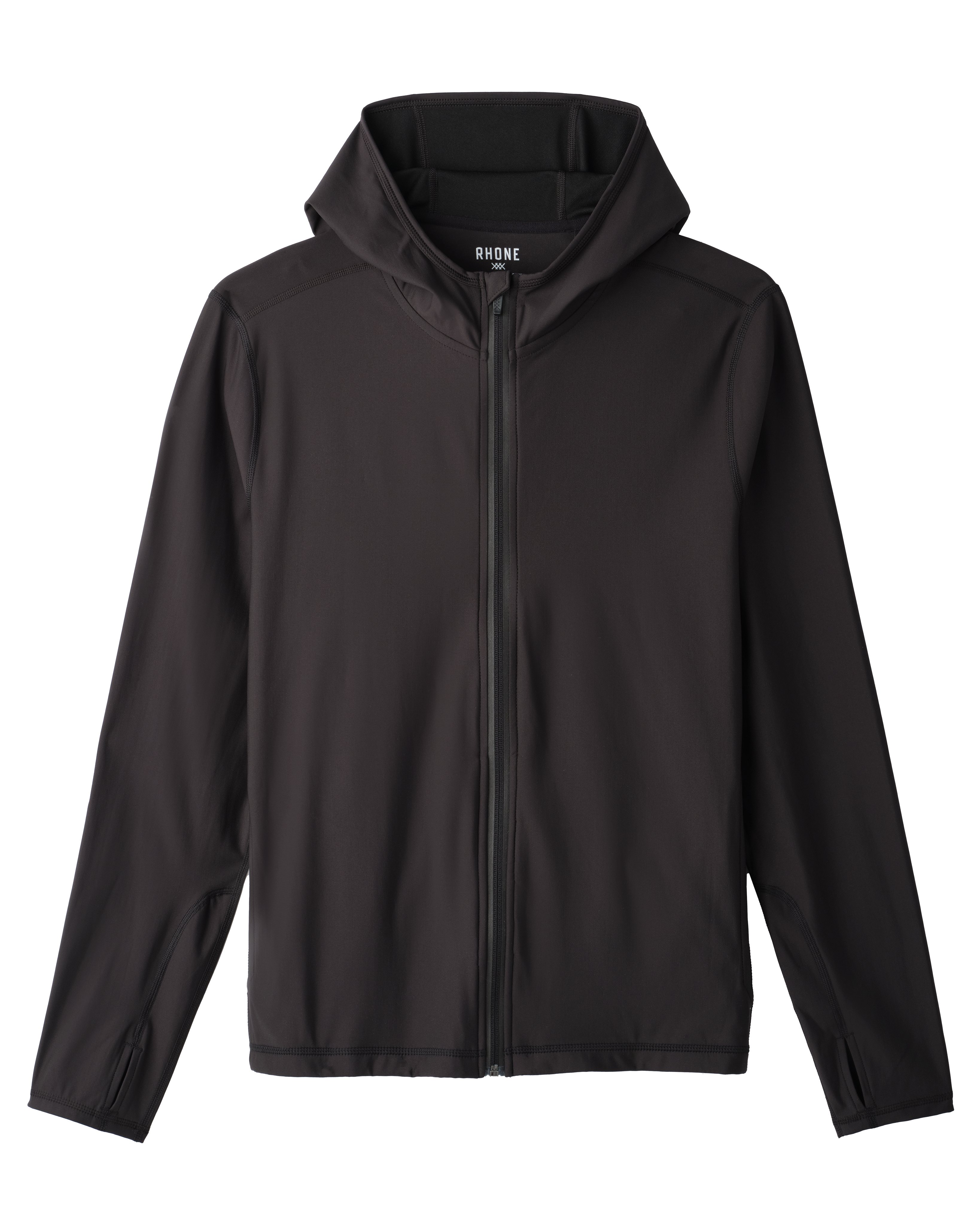 Rhone Thermal Run Full Zip in Black