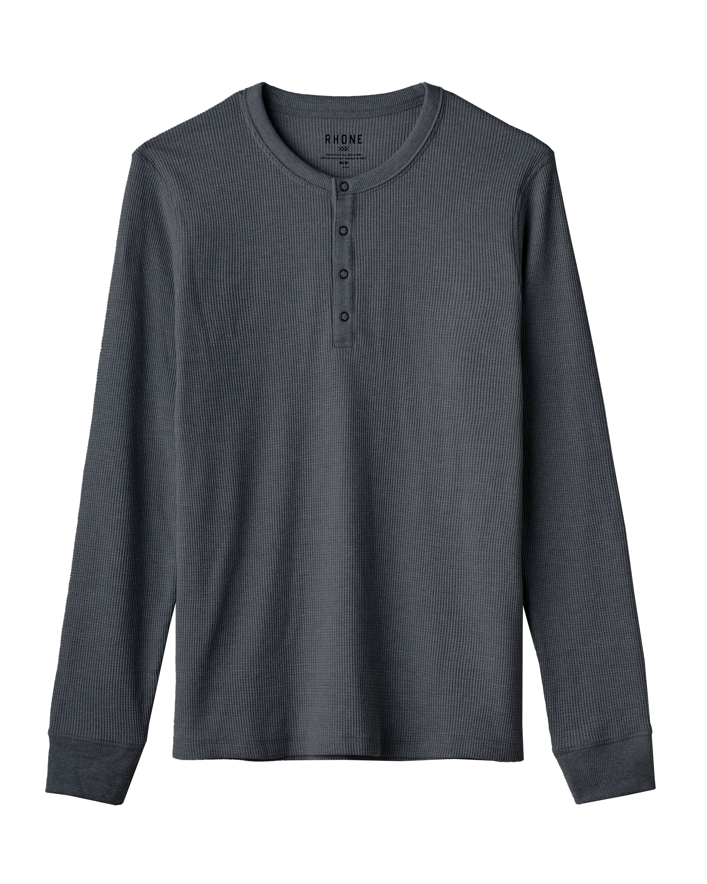 Rhone Waffle Henley in Grape Shake Heather
