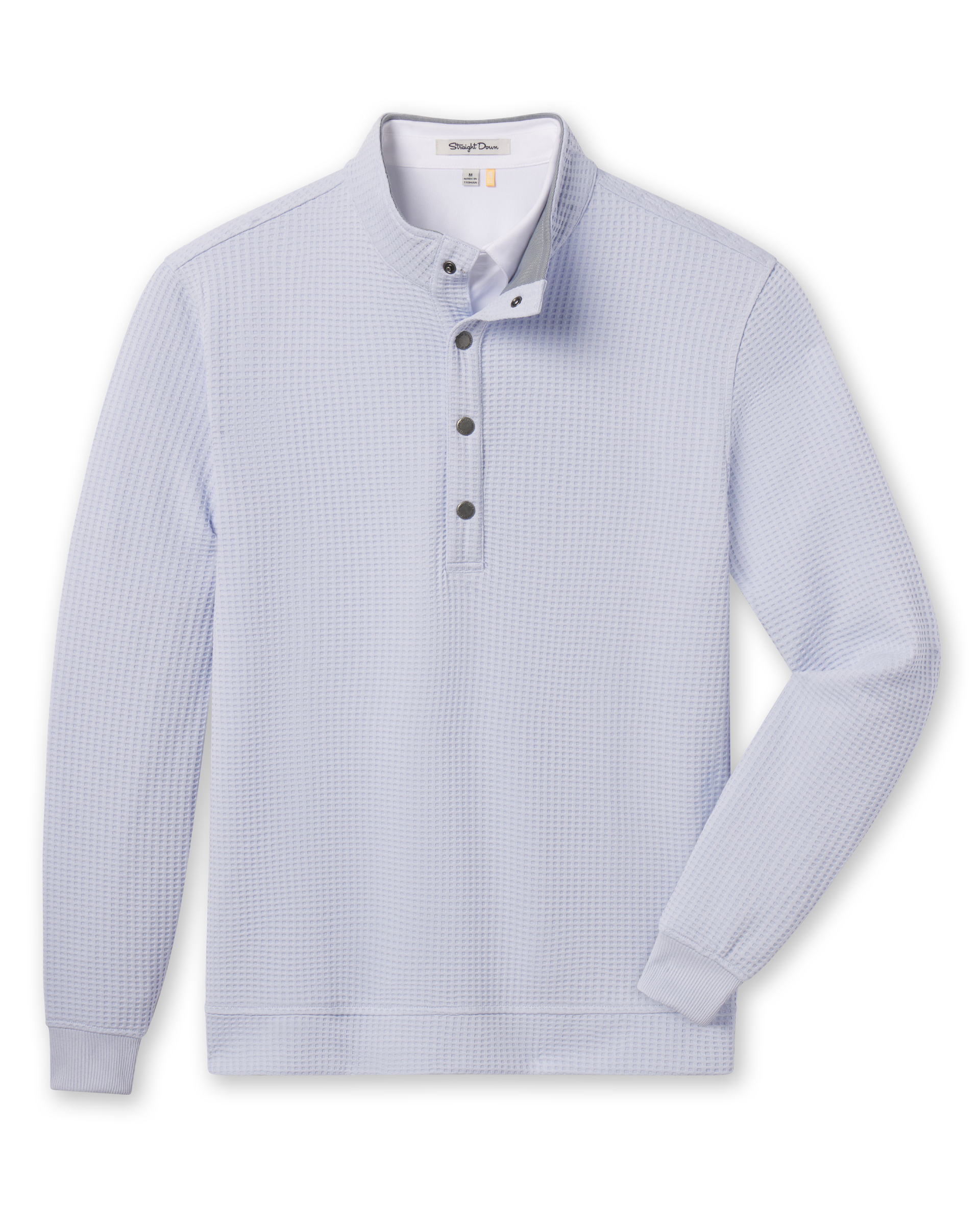 Straight Down Hollister Snap Placket Pullover in Powder